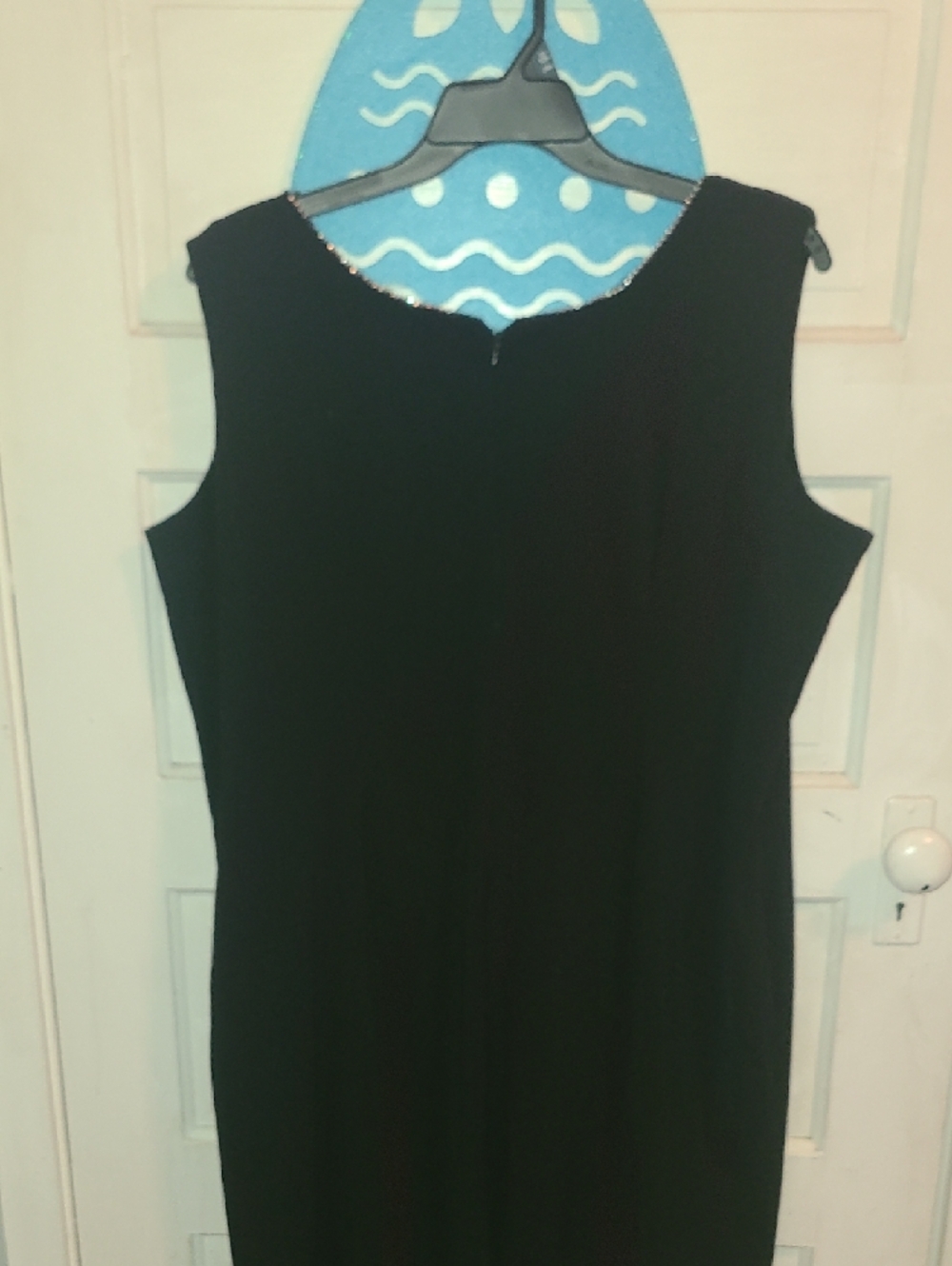 Amanda Smith Black 2 Piece Dress w/Long Sleeve Jacket with Rhinestone Neckline - Picture 4 of 7